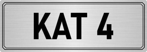 Metal Yönlendirme Levhası, Departman Kapı Isimliği Kat 4 10X20 Cm Gümüş Renk