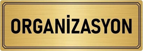 Metal Yönlendirme Levhası, Departman Kapı Isimliği Organizasyon 7X20 Cm Altın Renk