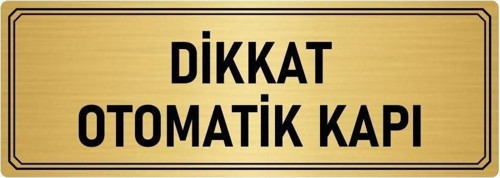 Metal Yönlendirme Levhası, Departman Kapı Isimliği Otomatik Kapı 5X20 Cm Altın Renk