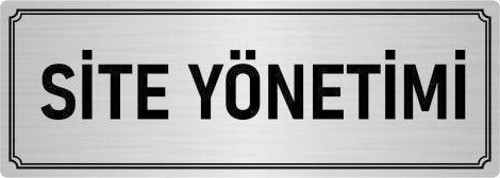 Metal Yönlendirme Levhası, Departman Kapı Isimliği Site Yönetimi 5X20 Cm Gümüş Renk