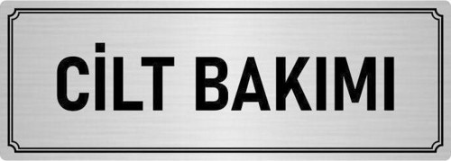 Metal Yönlendirme Levhası, Departman Kapı Isimliği Cilt Bakımı 10X20 Cm Gümüş Renk