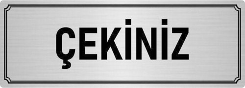 Metal Yönlendirme Levhası, Departman Kapı Isimliği Çekiniz 5X20 Cm Gümüş Renk