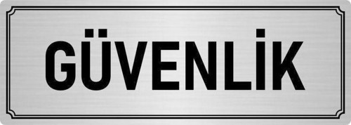 Metal Yönlendirme Levhası, Departman Kapı Isimliği Güvenlik 5X20 Cm Gümüş Renk