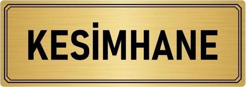 Metal Yönlendirme Levhası, Departman Kapı Isimliği Kesimhane 10X20 Cm Altın Renk