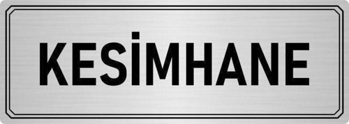Metal Yönlendirme Levhası, Departman Kapı Isimliği Kesimhane 10X20 Cm Gümüş Renk