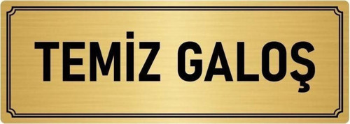 Metal Yönlendirme Levhası, Departman Kapı Isimliği Temiz Galoş 7X20 Cm Altın Renk