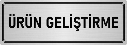Metal Yönlendirme Levhası, Departman Kapı Isimliği Ürün Geliştirme 7X20 Cm Gümüş Renk