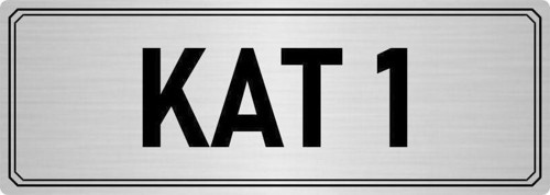 Metal Yönlendirme Levhası, Departman Kapı Isimliği Kat 1 10X20 Cm Gümüş Renk
