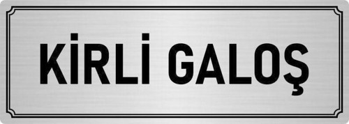 Metal Yönlendirme Levhası, Departman Kapı Isimliği Kirli Galoş 10X20 Cm Gümüş Renk