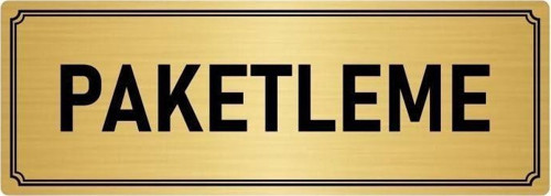 Metal Yönlendirme Levhası, Departman Kapı Isimliği Paketleme 5X20 Cm Altın Renk