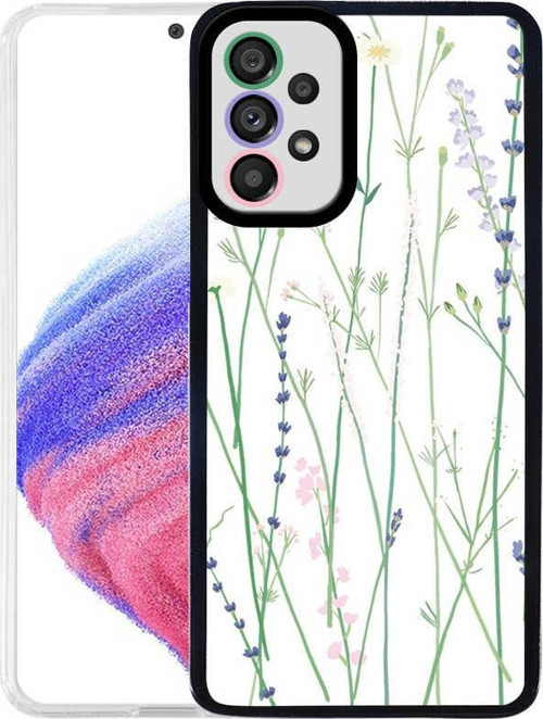 Samsung Galaxy A23 Kapak Kamera Korumalı Çiçek Desenli Ultra İnce Silikon Kılıf