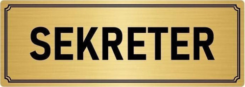 Metal Yönlendirme Levhası, Departman Kapı Isimliği Sekreter 10X20 Cm Altın Renk