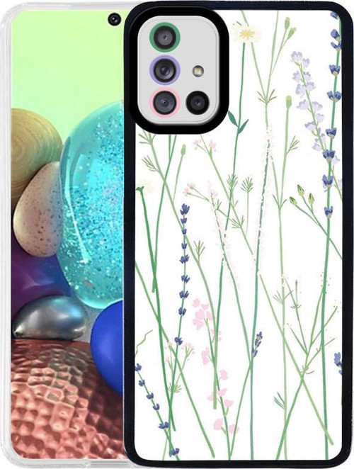 Samsung Galaxy A51 Kapak Kamera Korumalı Çiçek Desenli Ultra İnce Silikon Kılıf