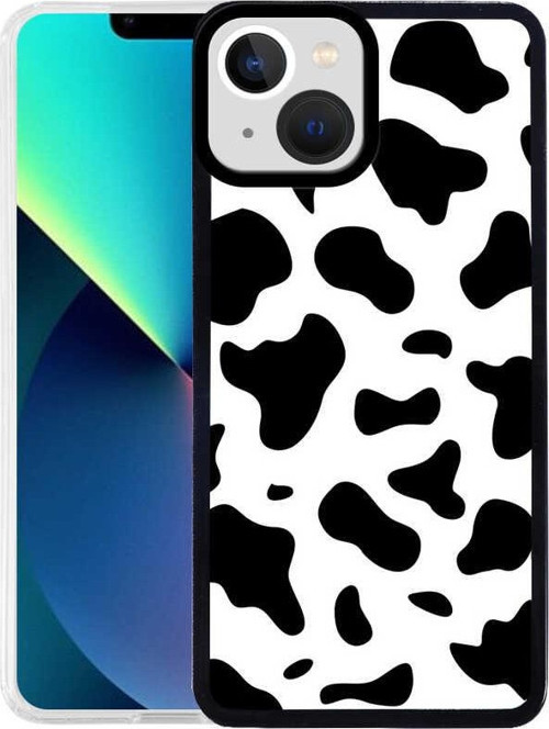 Apple iPhone 13 Kapak Kamera Korumalı İnek Desenli Ultra İnce Silikon Kılıf