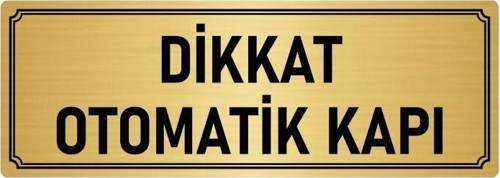 Metal Yönlendirme Levhası, Departman Kapı Isimliği Otomatik Kapı 10X20 Cm Altın Renk