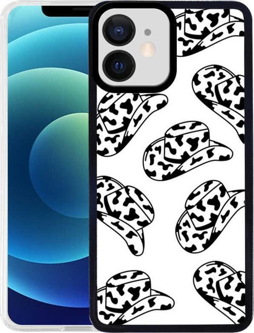 Apple iPhone 12 Kapak Kamera Korumalı Şapka Desenli Ultra İnce Silikon Kılıf