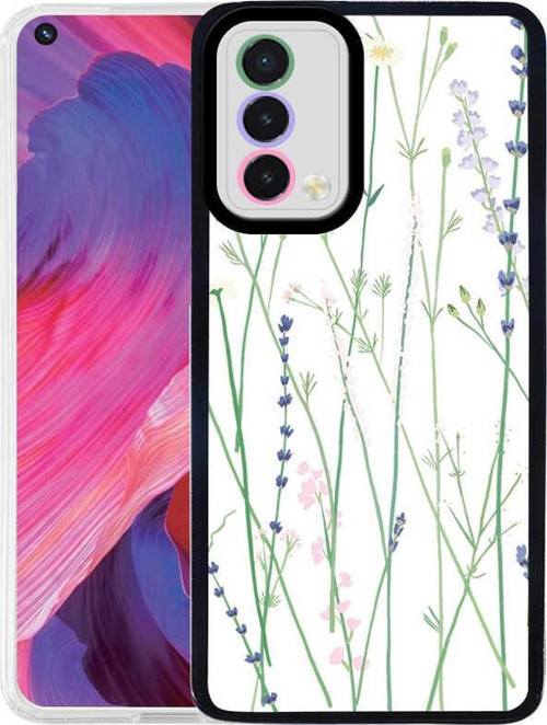 Oppo A74 Kapak Kamera Korumalı Çiçek Desenli Ultra İnce Silikon Kılıf