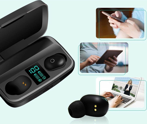 Kablosuz Stereo Mini Bluetooth Kulaklık 5.0 Dokunmatik Telefon Şarj Eden Kutulu