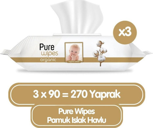 Organik Islak Havlu Mendil 90x3 270 Yaprak