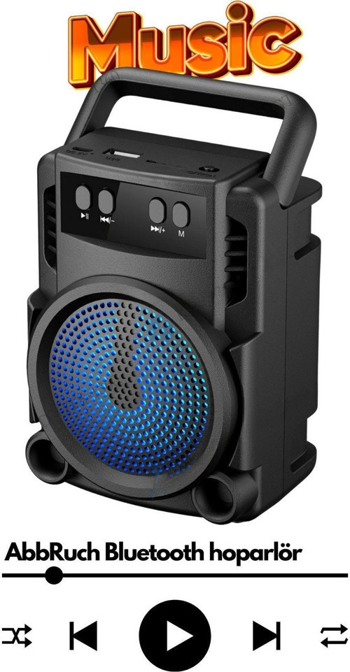 Mini Ses Bombası Rgb Işıklı Taşınabilir Bluetooth Hoparlör Fm Radyo/Sd Kart/Usb/Bluetooth Speaker