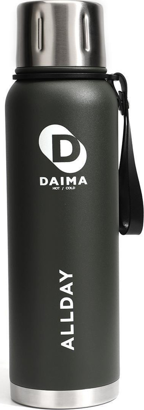 Daima Allday 1000 ML 12 Saat Sıcak 24 Saat Soğuk Yeşil Termos