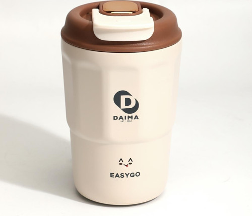 Daima Easy Go 380 ML 12 Saat Sıcak 12 Saat Soğuk Beyaz Bardak Termos Beyaz