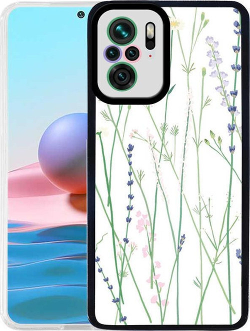 Xiaomi Redmi Note 10S Kapak Kamera Korumalı Çiçek Desenli Ultra İnce Silikon Kılıf