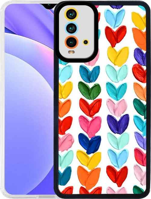 Xiaomi Redmi 9T Kapak Kamera Korumalı Kalp Desenli Ultra İnce Silikon Kılıf