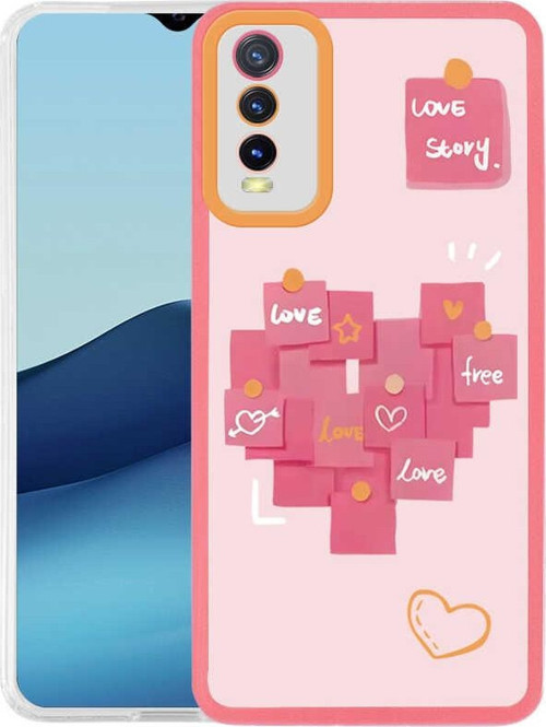 Vivo Y20 Kapak Kamera Korumalı Love Story Desenli Ultra İnce Silikon Kılıf