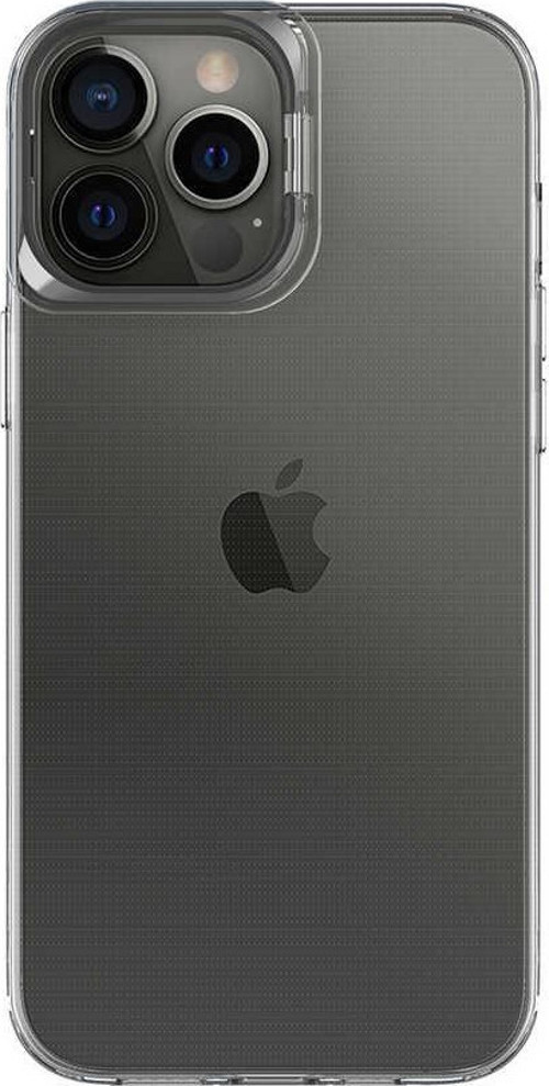 Apple iPhone 14 Pro Max Kapak Lens Standlı Sararmaz Şeffaf Silikon Kılıf - Siyah