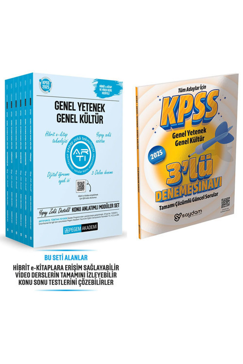 Pegem Akademi Yayıncılık 2025 KPSS GYGK Lisans Konu Anlatımlı Mega Set(Hibrit-6 Kitap)-GYGK Tamamı Çözümlü 3 Deneme Hed.