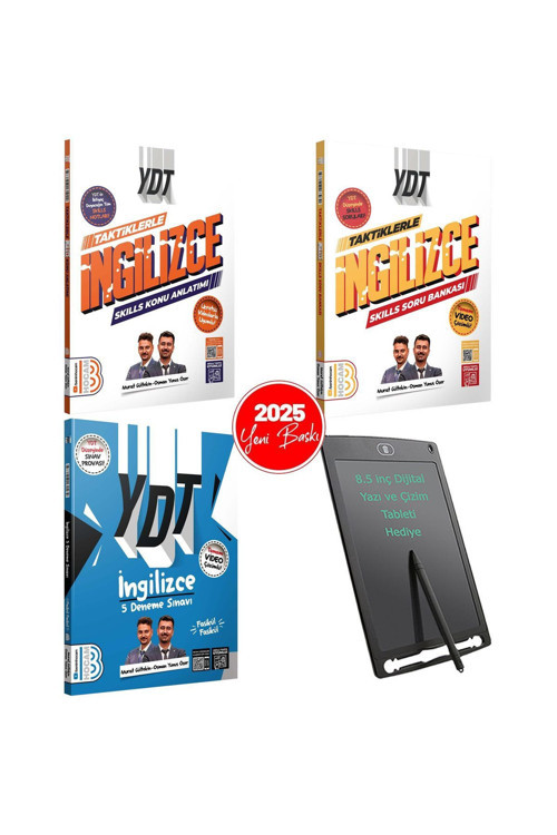 Benim Hocam Yayınları 2025 YDT Taktiklerle İngilizce Skills Konu Anlatım-Soru Bank-5Deneme-85"Pilli-Dijital Yazı Tableti