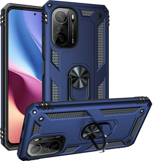 Xiaomi Mi 11i Kapak Military Yüzüklü Stantlı Panzer Tank Kılıf - Lacivert