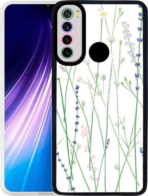 Xiaomi Redmi Note 8 Kapak Kamera Korumalı Çiçek Desenli Ultra İnce Silikon Kılıf
