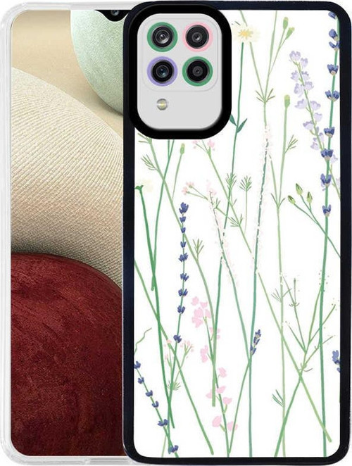 Samsung Galaxy M12 Kapak Kamera Korumalı Çiçek Desenli Ultra İnce Silikon Kılıf