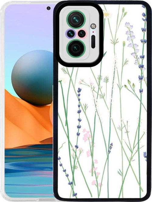Xiaomi Redmi Note 10 Pro Kapak Kamera Korumalı Çiçek Desenli Ultra İnce Silikon Kılıf
