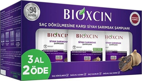 Siyah Sarımsaklı Şampuan 3 Al 2 Öde 2'Li Paket