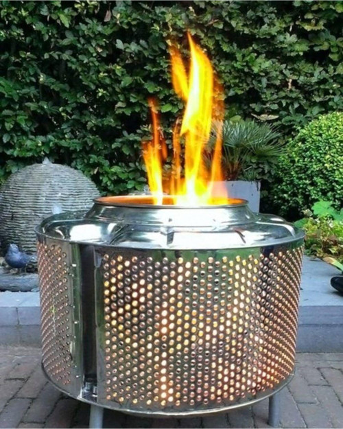 Sokak Mangalı Dış Mekan Bahçe Sobası Krom Kazan Sobası Bahçe Barbekü Ayaklı Soba