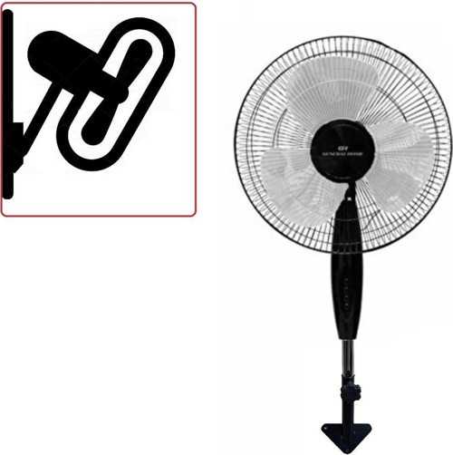 Duvar Için Hava Vantilatörü 90 Derece Döner Kafa Duvar Montajlı Pervane 40Cm 55W Siyah Fan