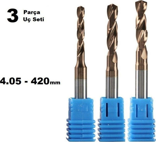 3 Parça Yönlendirici Bit End Mill Freze Cnc Kesici Ahşap Alüminyum Freze Flüt 4.05 - 4.20Mm Carbide