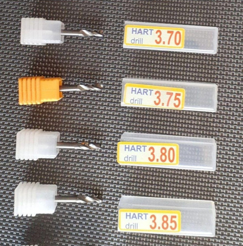 Kalıpçı Tornacı Delme Cnc Router Kesici Karbür Uç Seti 3.70Mm 3.75Mm 3.80Mm 3.85 Carbide Matkap 4Lü