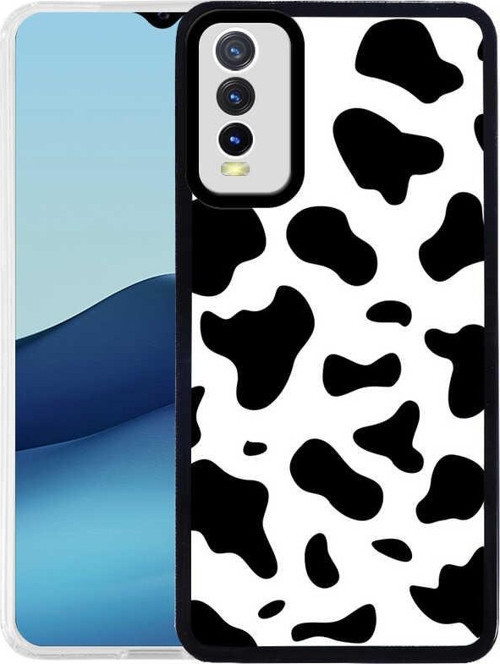 Vivo Y20S Kapak Kamera Korumalı İnek Desenli Ultra İnce Silikon Kılıf