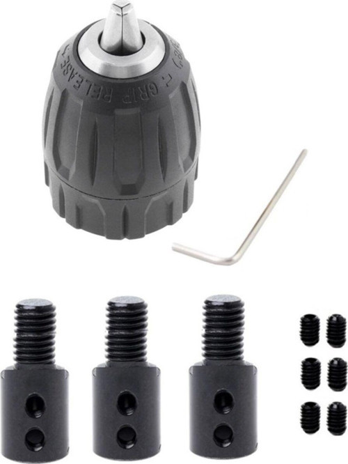 Anahtarsız Supra Plastik Mandren Otomatik Mandrel Okul Proje Hobi 3Lü Motor Mil Kaplinli 3/8Mm 10Mm