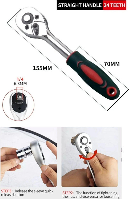 Lokma Kolu 1/4 Lokma Ahtarı Sökme Takma En Küçük Boy Cırcır Kolu