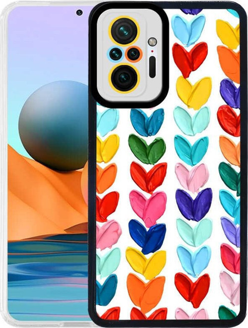 Xiaomi Redmi Note 10 Pro Kapak Kamera Korumalı Kalp Desenli Ultra İnce Silikon Kılıf