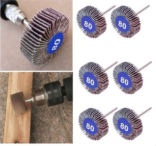 Gravür Makinası Cihazlar Için Mop Flap Disk Zımpara Seti 6Lı 3Mm Sap Çoklu Yaprak Zımpara Takımı