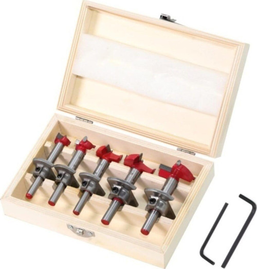 Ahşap Freze Bıçağı Yuvarlak Panc 5 Adet Çantalı Takım Matkap Ucu 15 Mm 20 Mm 25 Mm 30 Mm 35 Mm