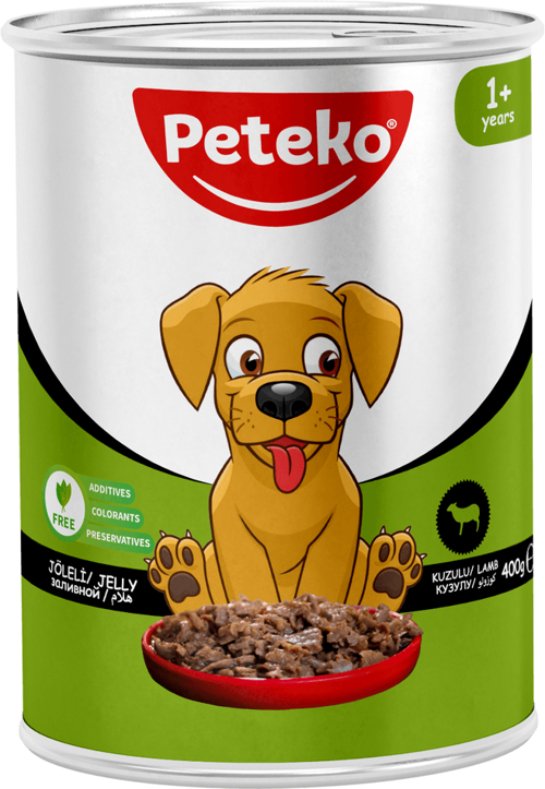 12 ADET PATE PARÇA ETLİ YETİŞKİN KÖPEK MAMASI KUZULU