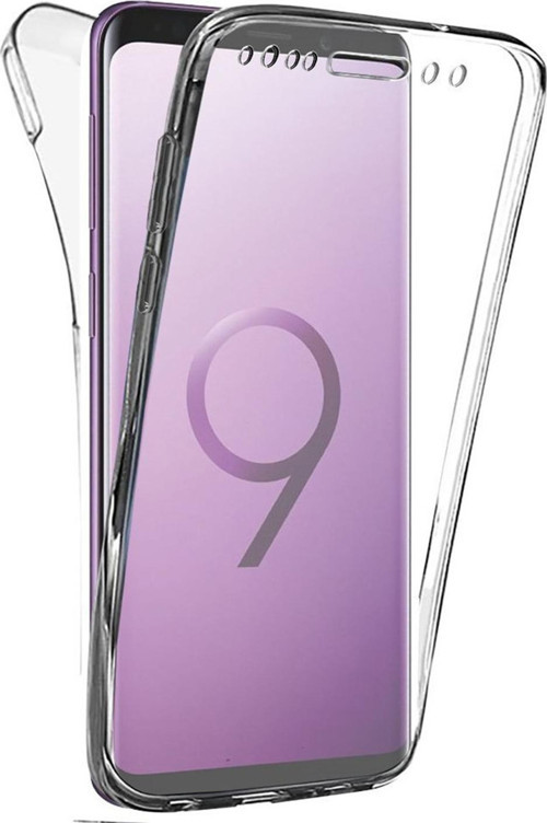 Samsung Galaxy S9 Plus Kapak 360 Derece Ön ve Arka Tam Koruma Şeffaf Silikon Kılıf