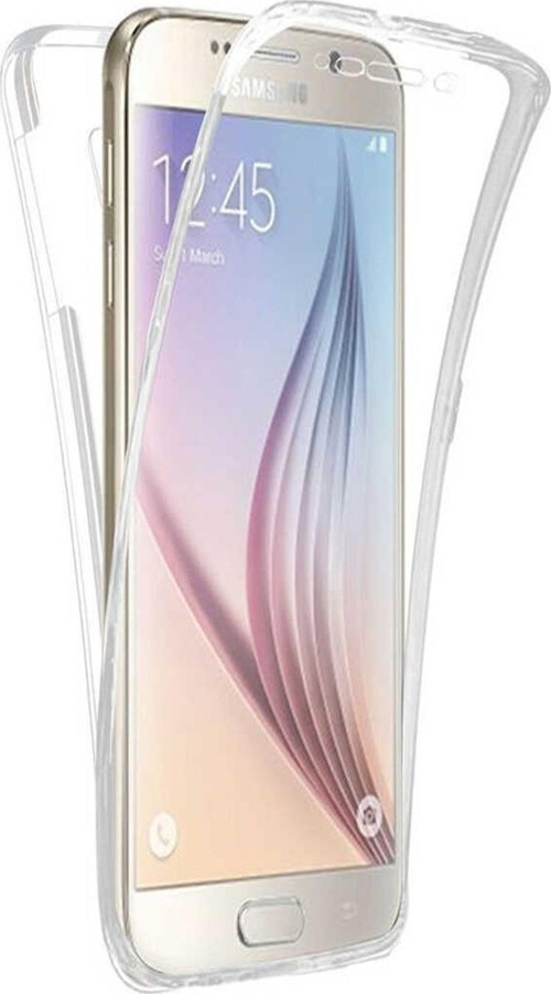 Samsung Galaxy J7 Prime Kapak 360 Derece Ön ve Arka Tam Koruma Şeffaf Silikon Kılıf